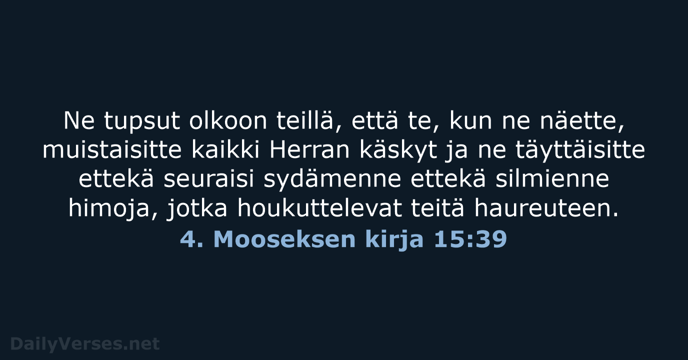 4. Mooseksen kirja 15:39 - KR38