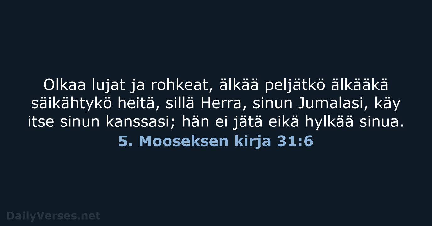 5. Mooseksen kirja 31:6 - KR38