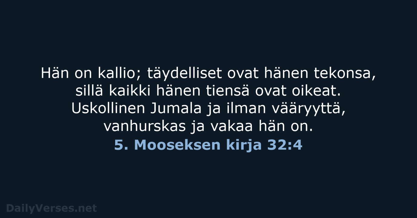 5. Mooseksen kirja 32:4 - KR38