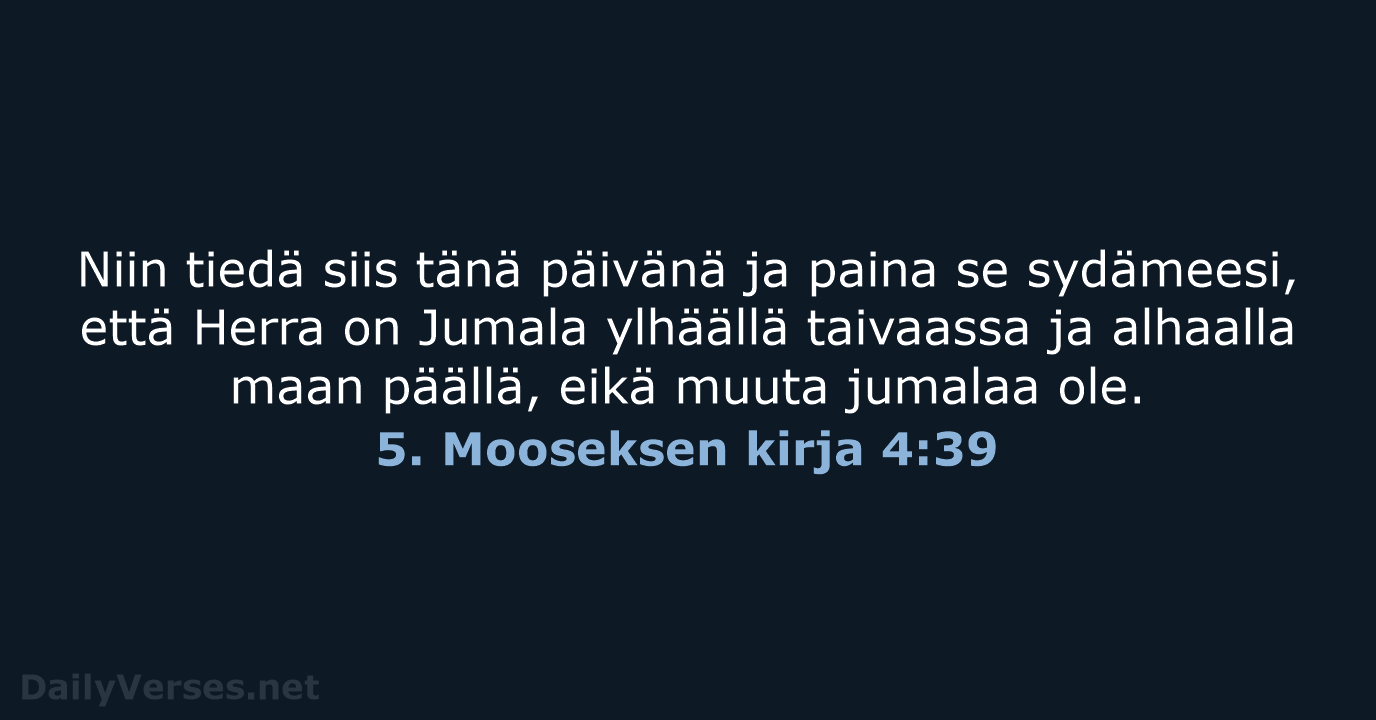 5. Mooseksen kirja 4:39 - KR38