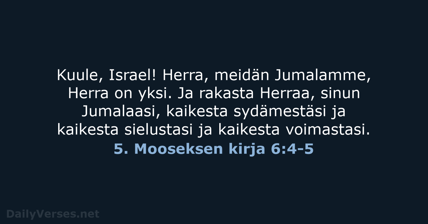 5. Mooseksen kirja 6:4-5 - KR38