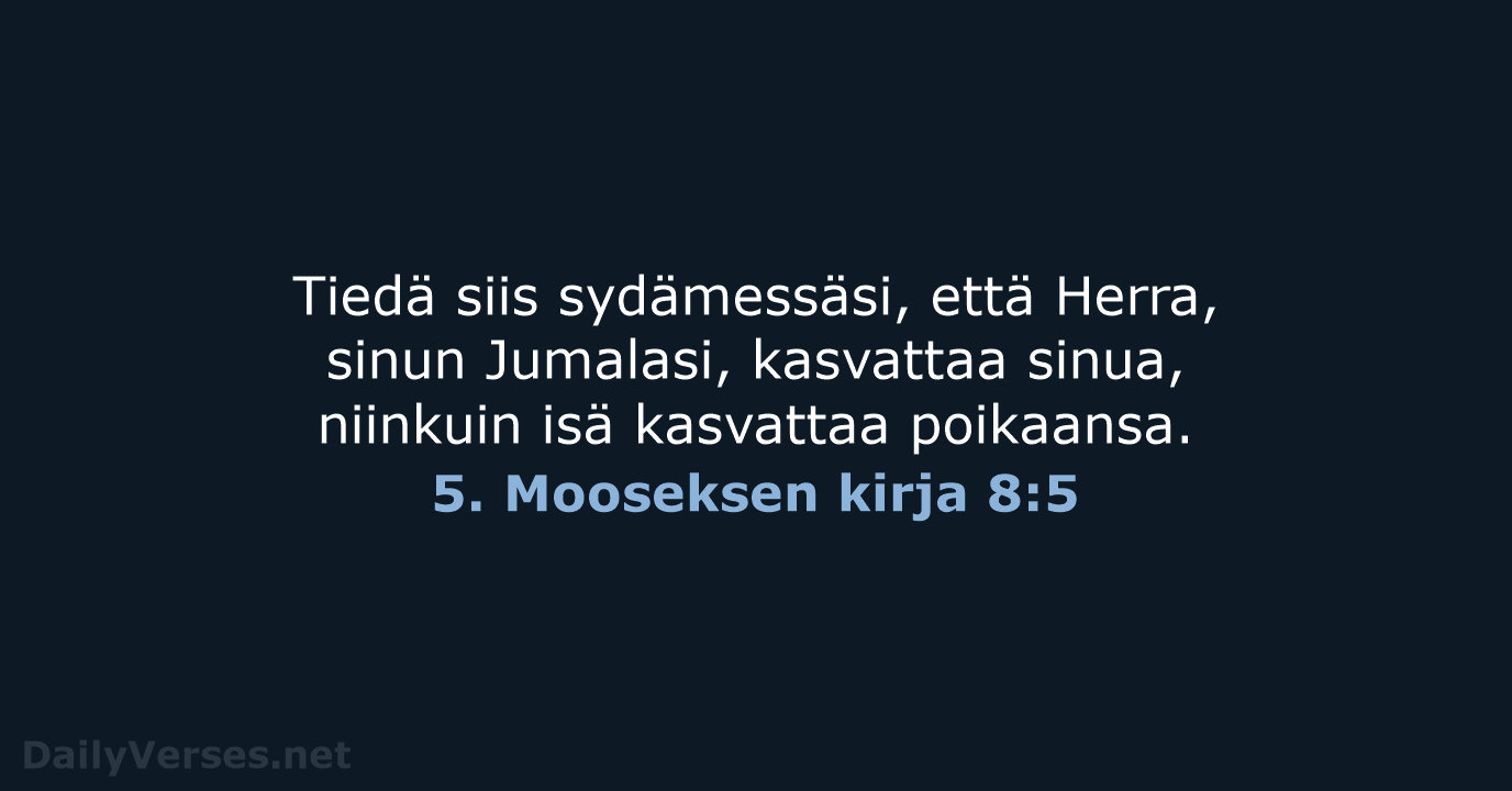 5. Mooseksen kirja 8:5 - KR38