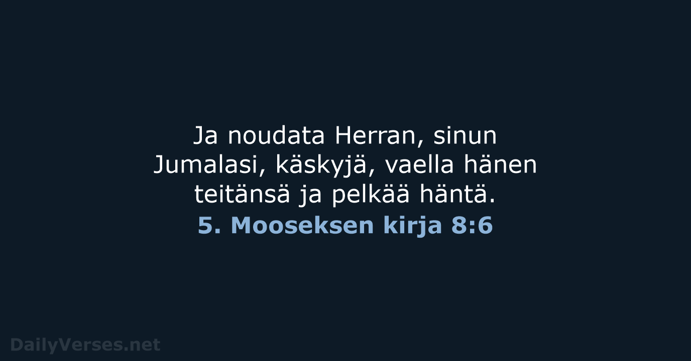 5. Mooseksen kirja 8:6 - KR38