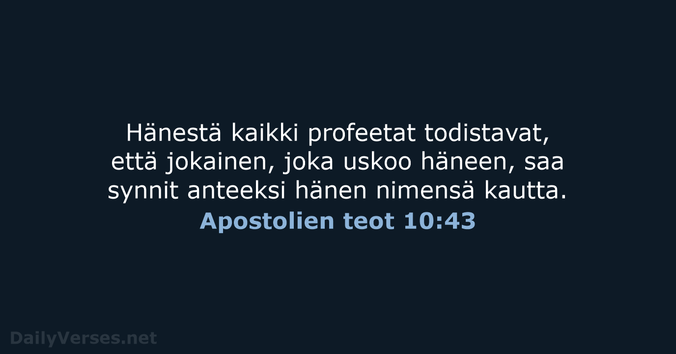 Apostolien teot 10:43 - KR38