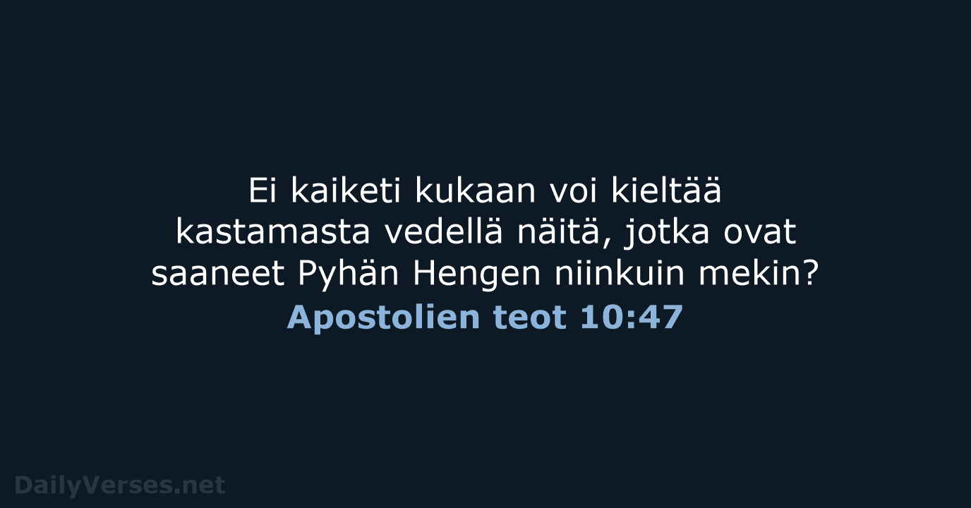 Apostolien teot 10:47 - KR38