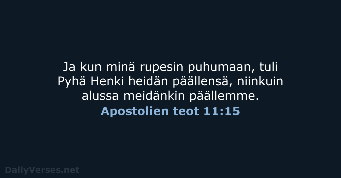 Apostolien teot 11:15 - KR38