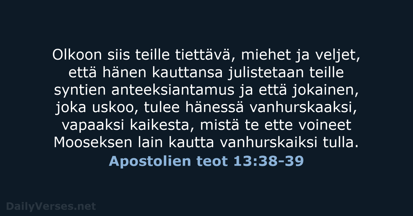 Apostolien teot 13:38-39 - KR38