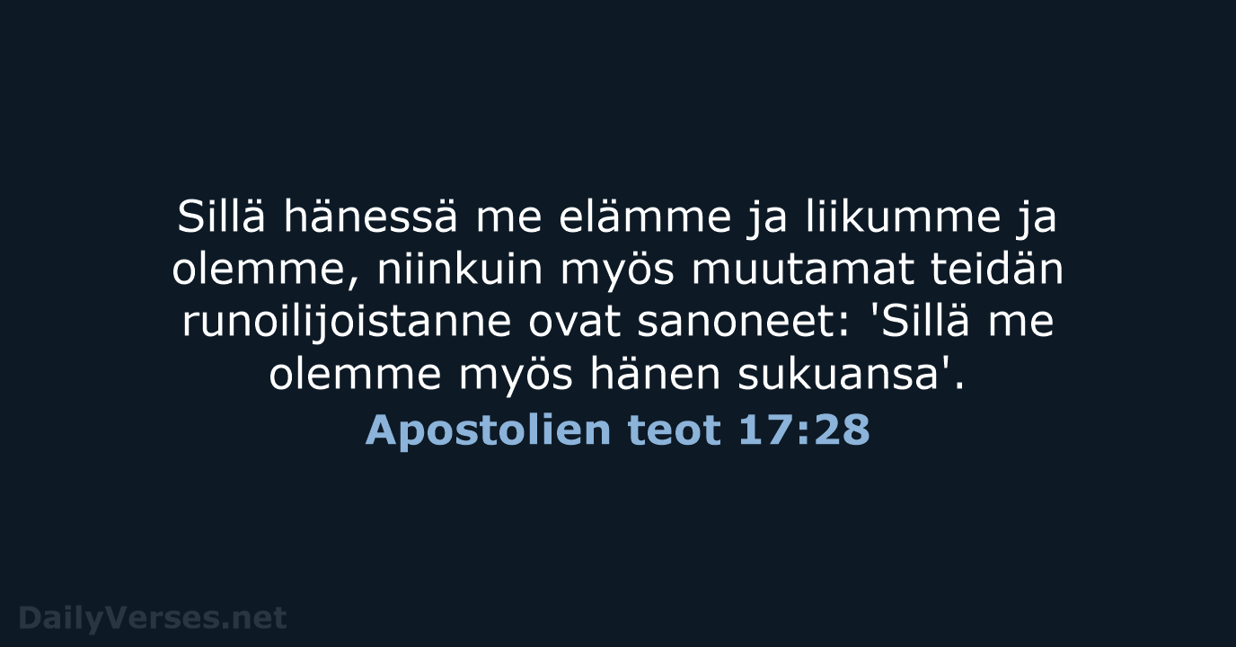 Apostolien teot 17:28 - KR38