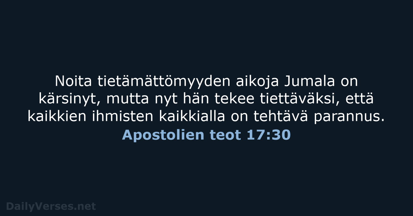 Apostolien teot 17:30 - KR38