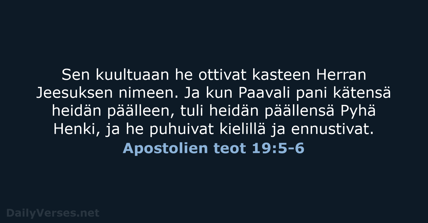 Apostolien teot 19:5-6 - KR38