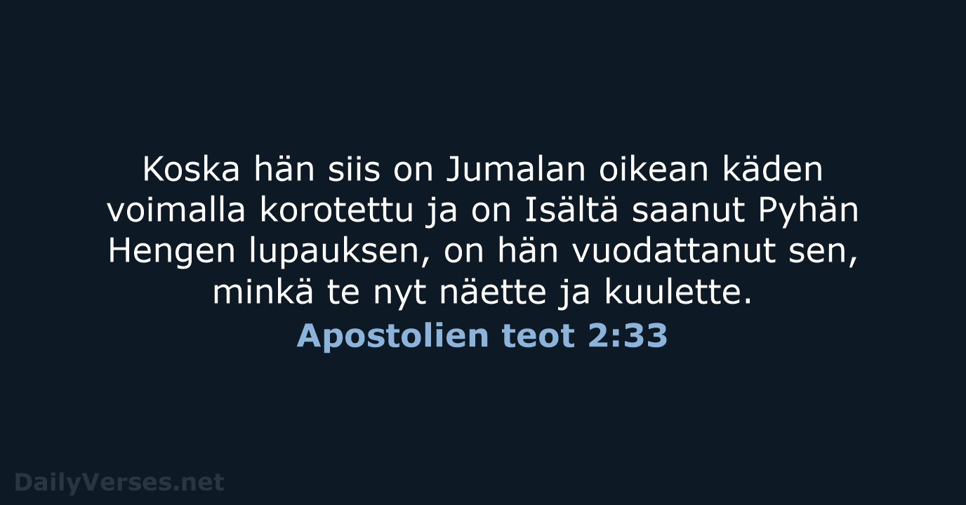 Apostolien teot 2:33 - KR38