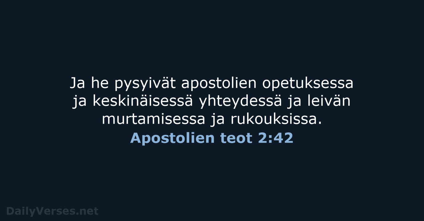 Apostolien teot 2:42 - KR38