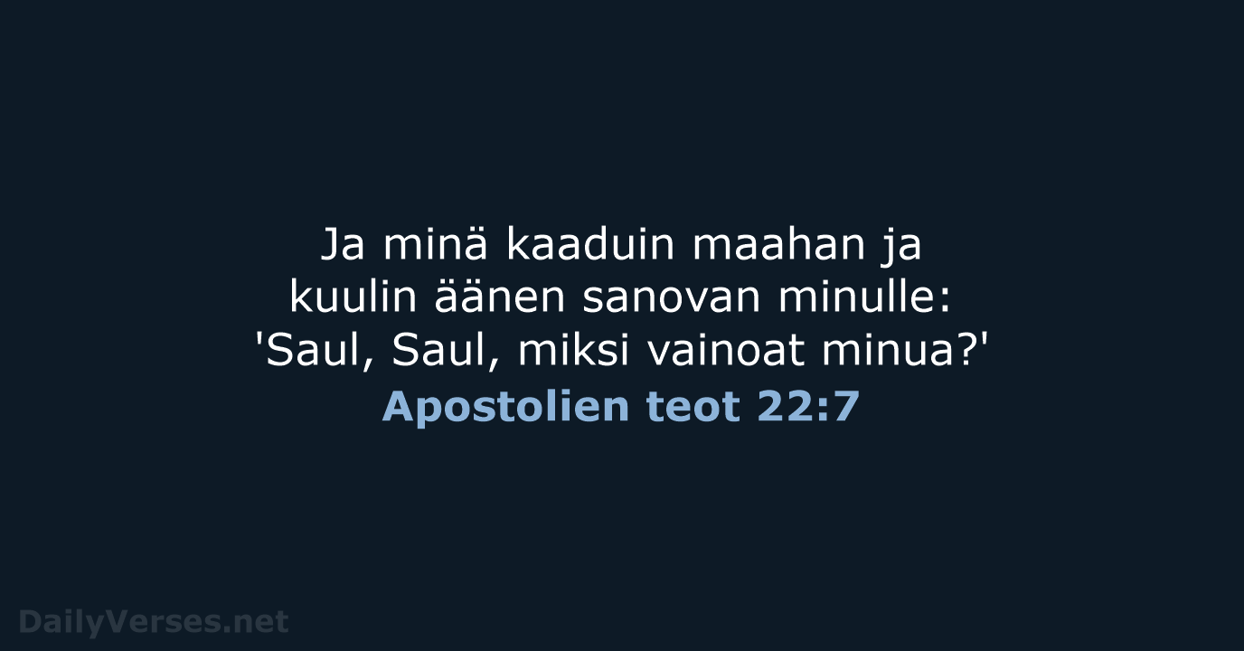 Apostolien teot 22:7 - KR38