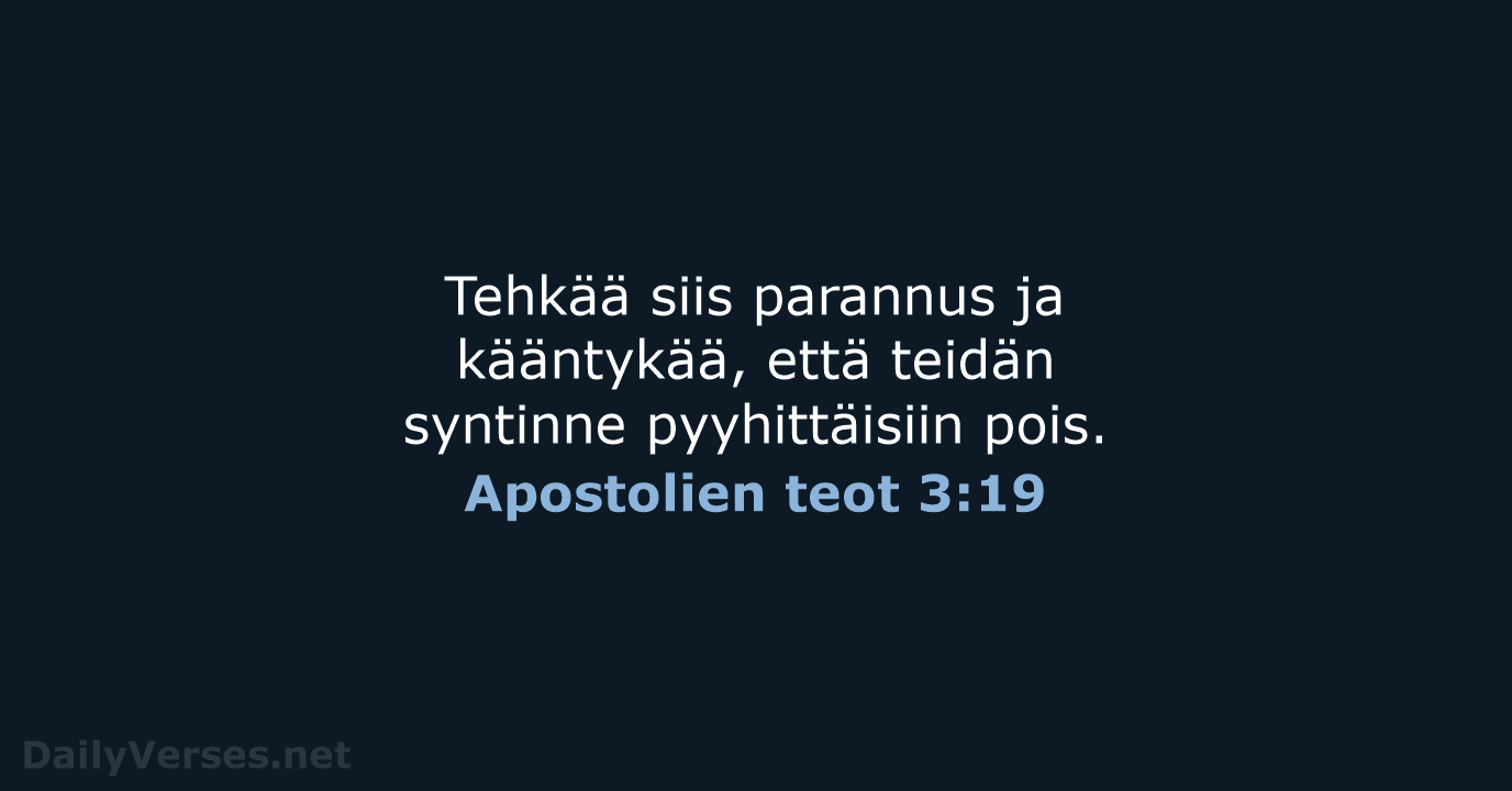 Apostolien teot 3:19 - KR38