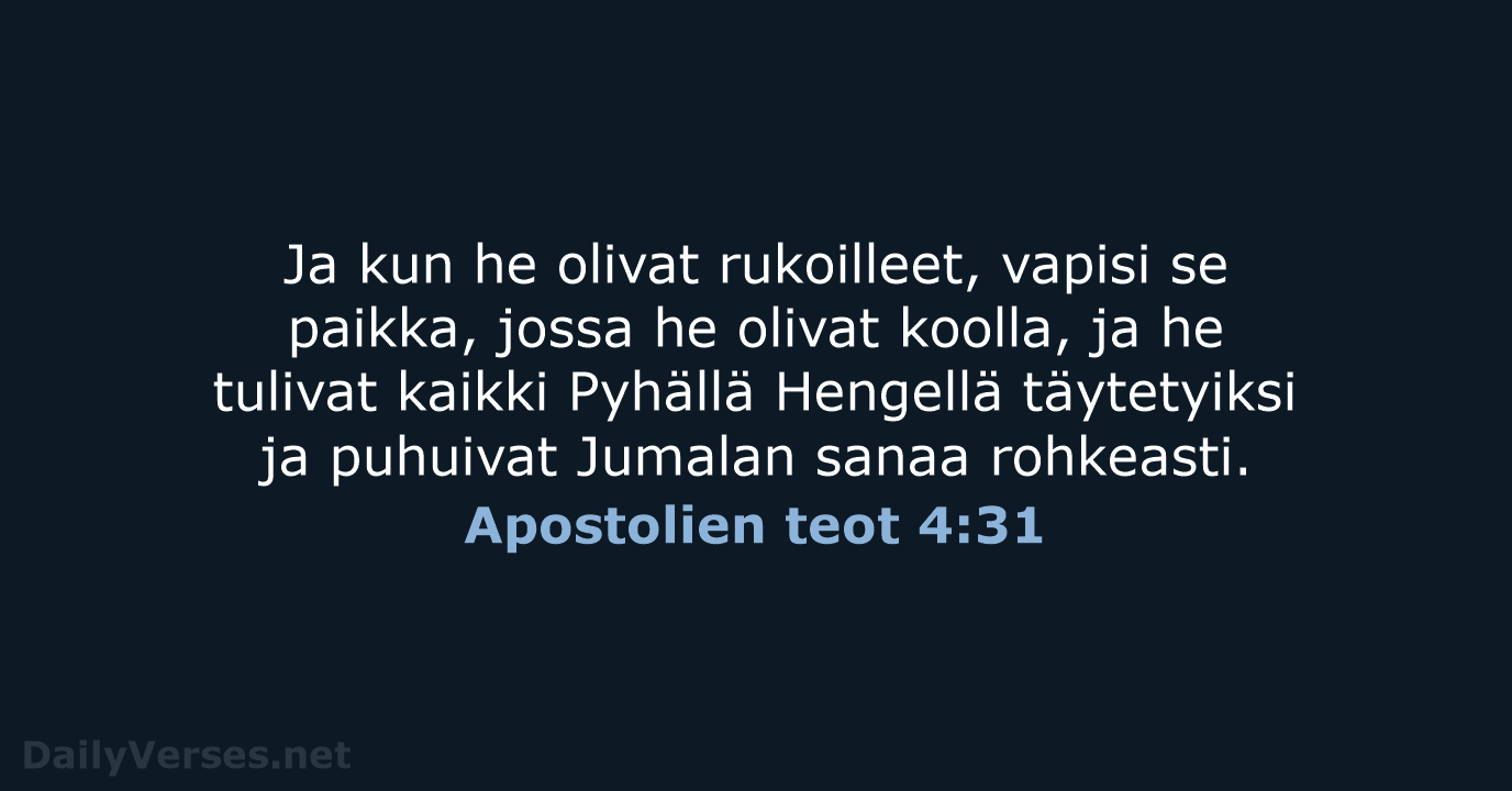 Apostolien teot 4:31 - KR38