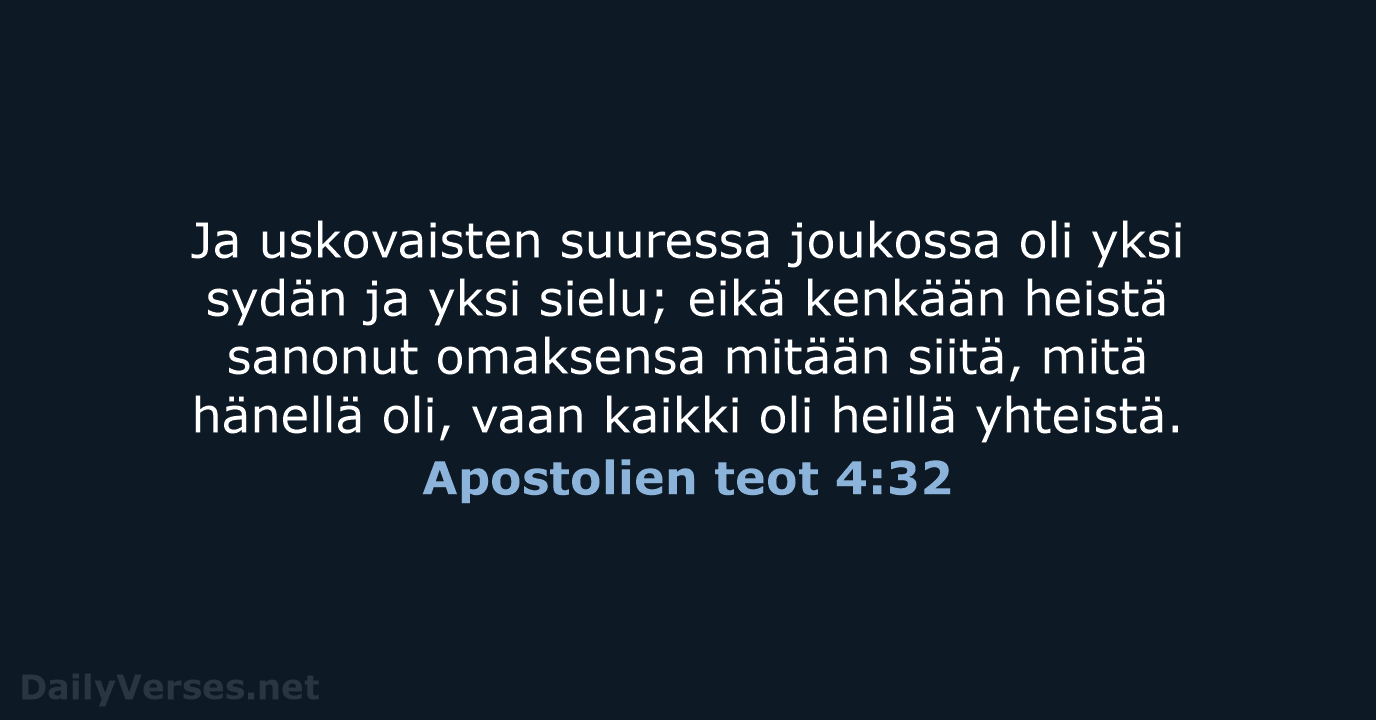 Apostolien teot 4:32 - KR38