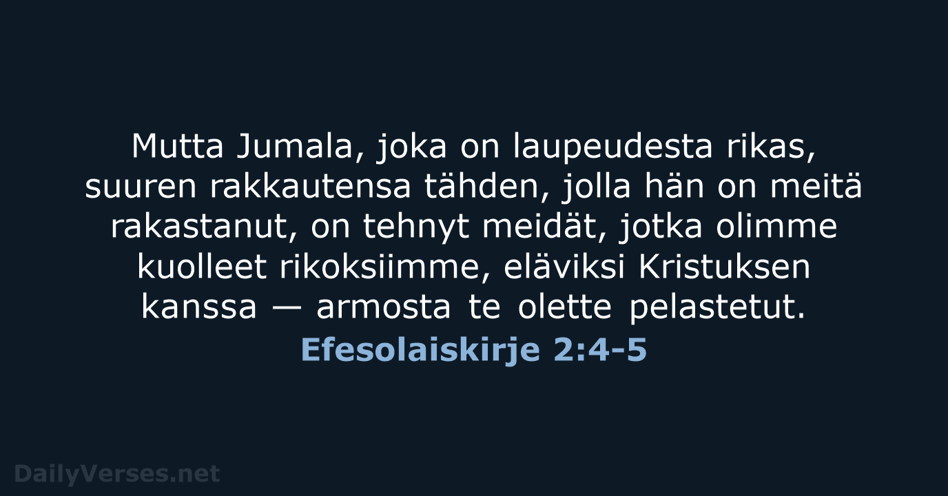 Efesolaiskirje 2:4-5 - KR38