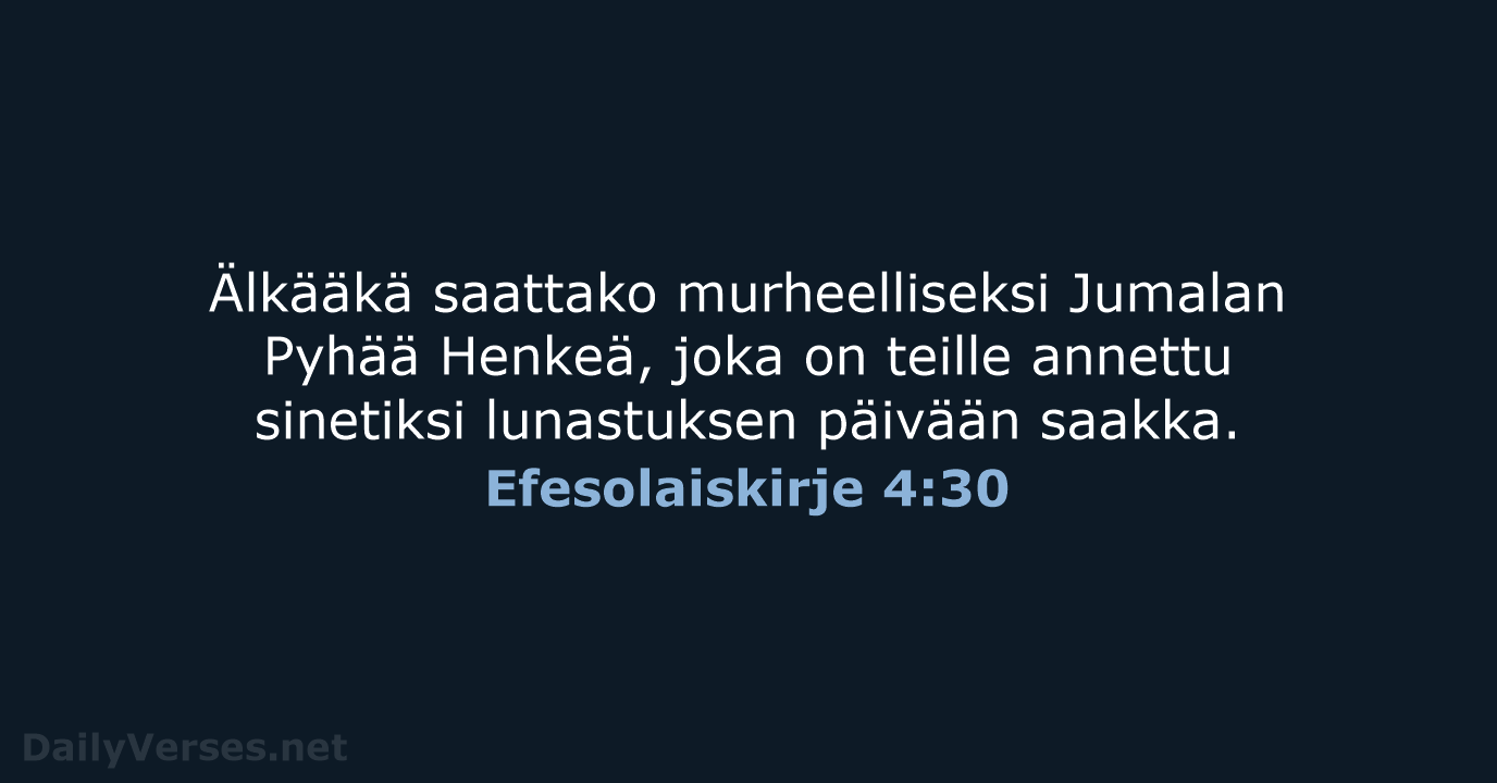 Efesolaiskirje 4:30 - KR38