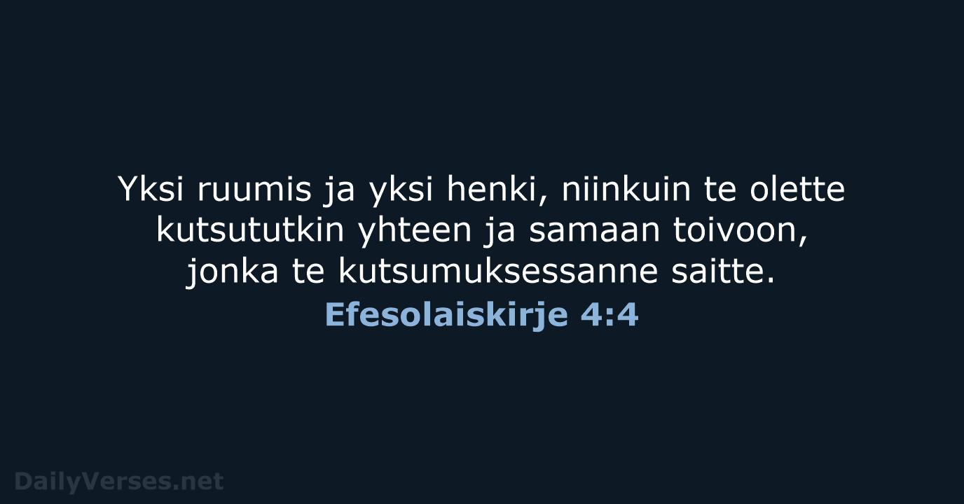 Efesolaiskirje 4:4 - KR38