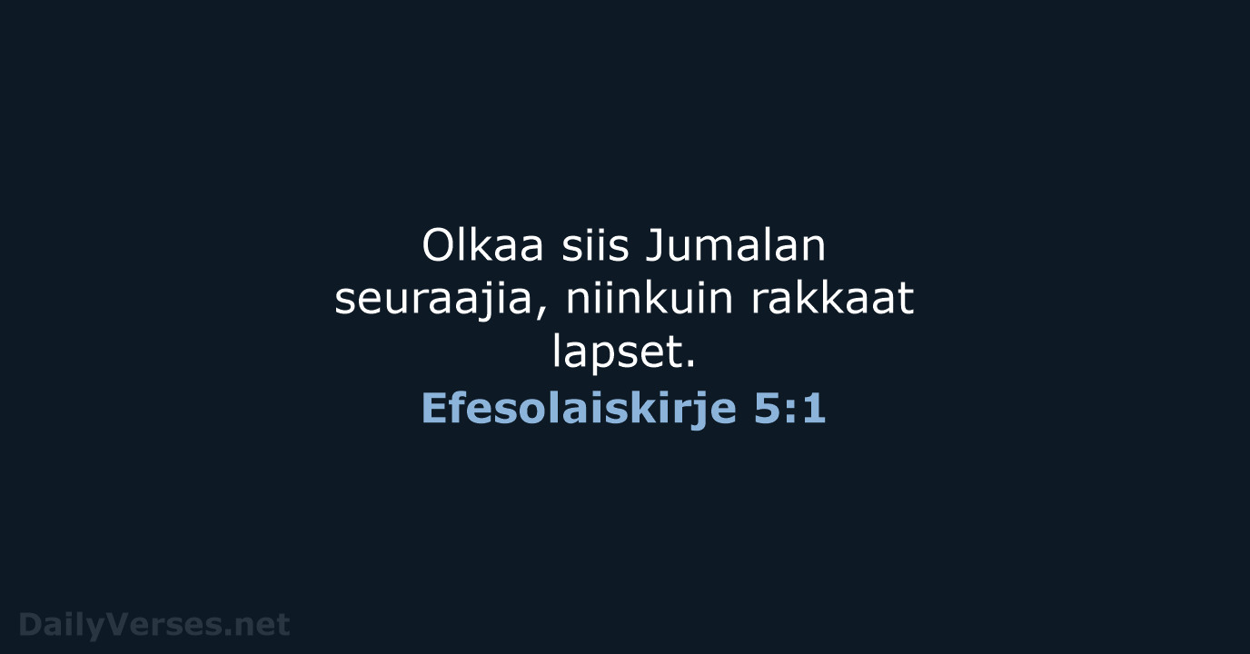 Efesolaiskirje 5:1 - KR38