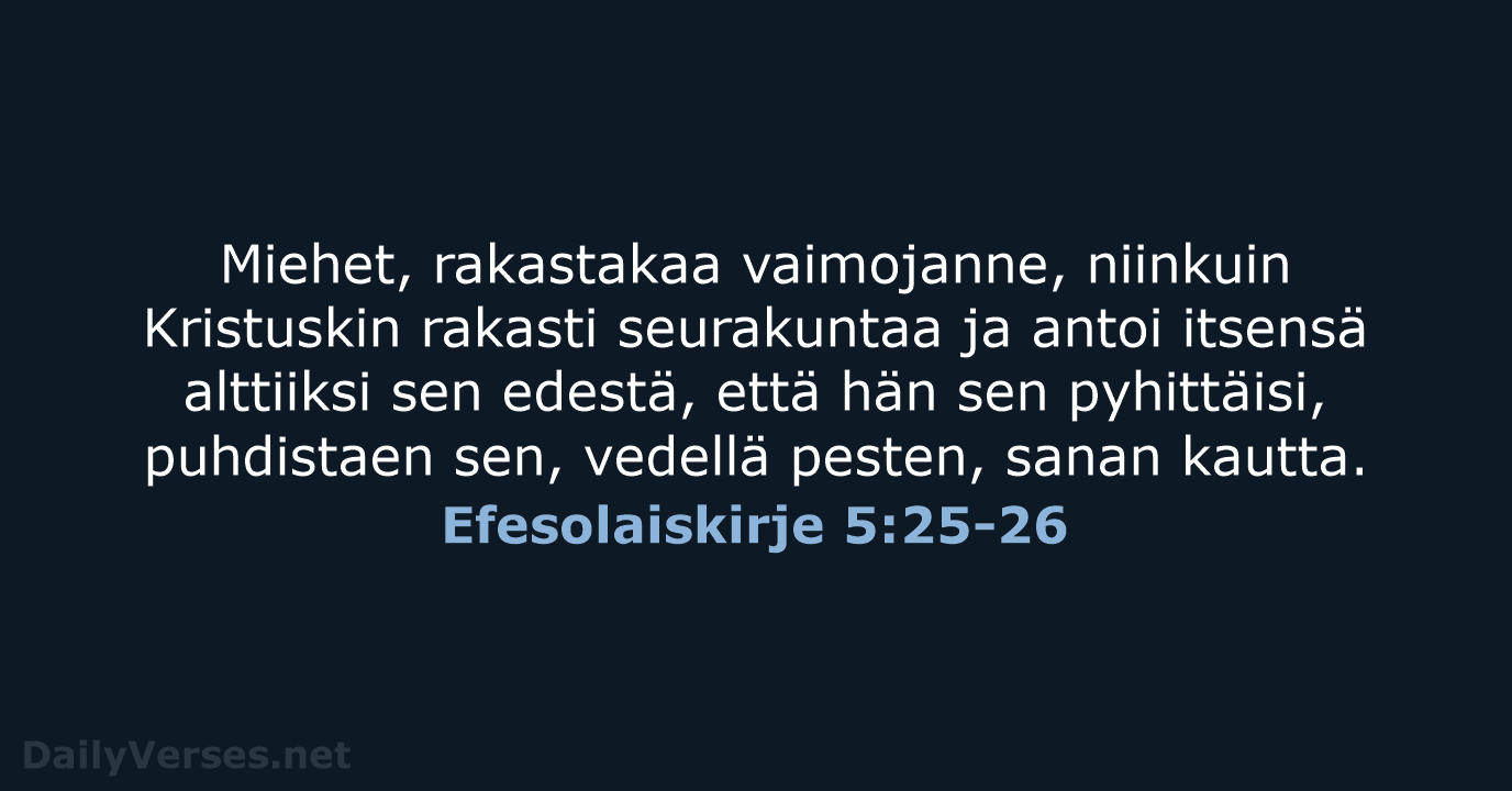 Efesolaiskirje 5:25-26 - KR38