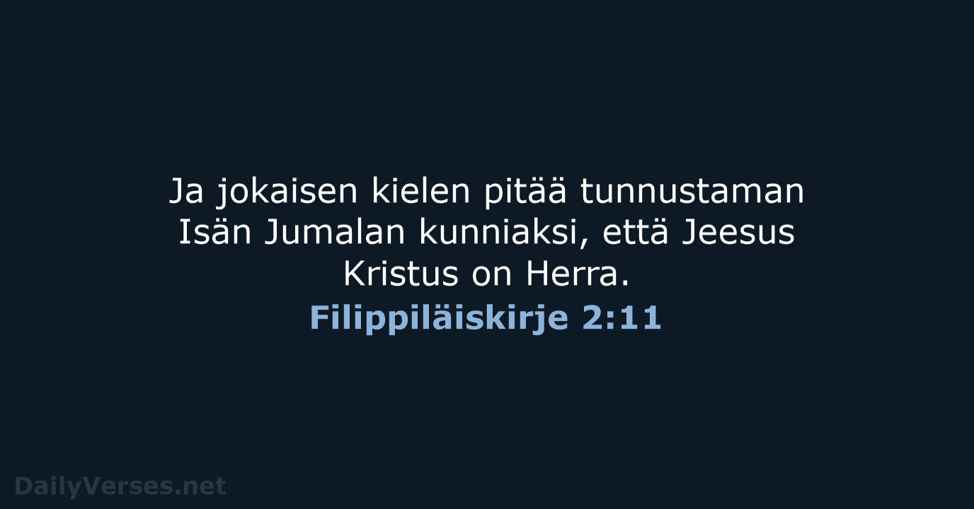 Filippiläiskirje 2:11 - KR38