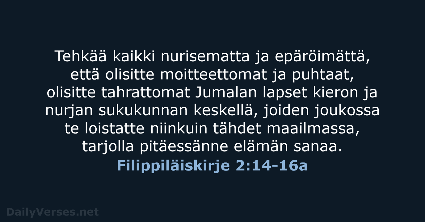 Filippiläiskirje 2:14-16a - KR38