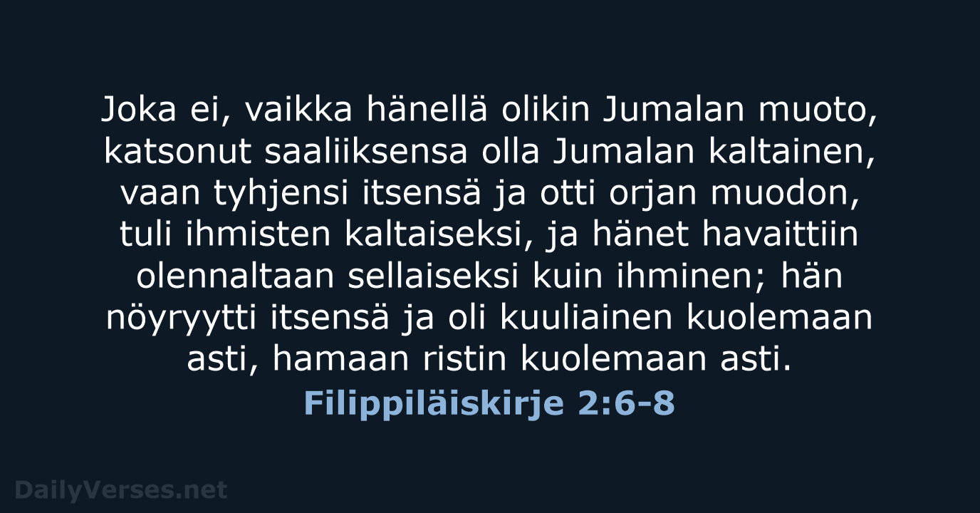 Filippiläiskirje 2:6-8 - KR38