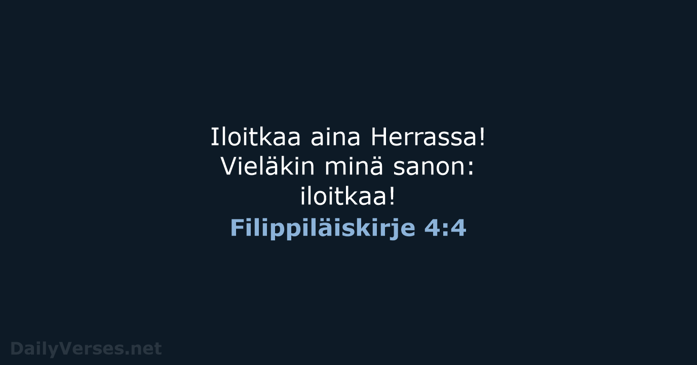 Filippiläiskirje 4:4 - KR38