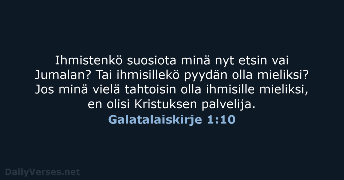 Galatalaiskirje 1:10 - KR38