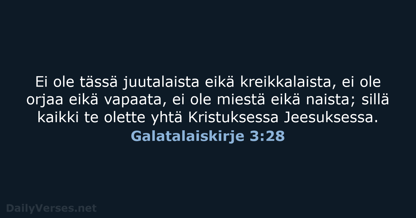 Galatalaiskirje 3:28 - KR38