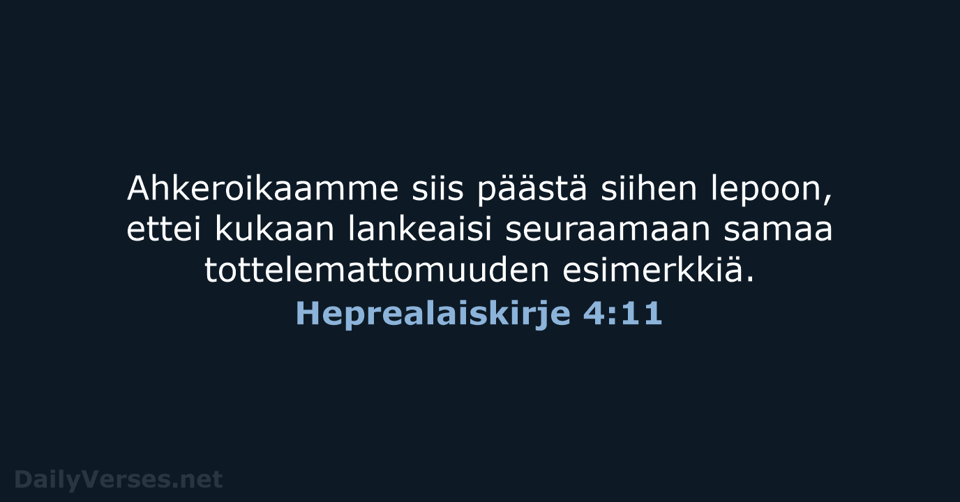 Heprealaiskirje 4:11 - KR38