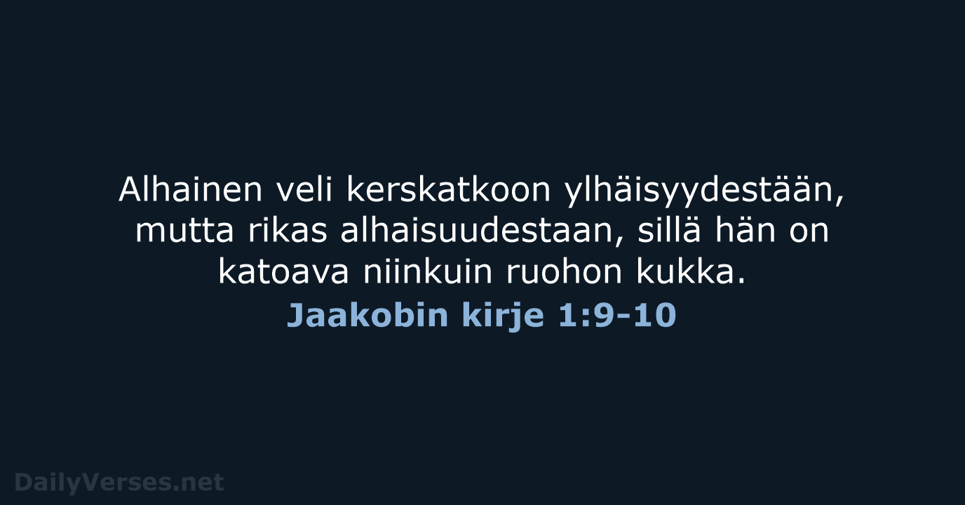 Jaakobin kirje 1:9-10 - KR38