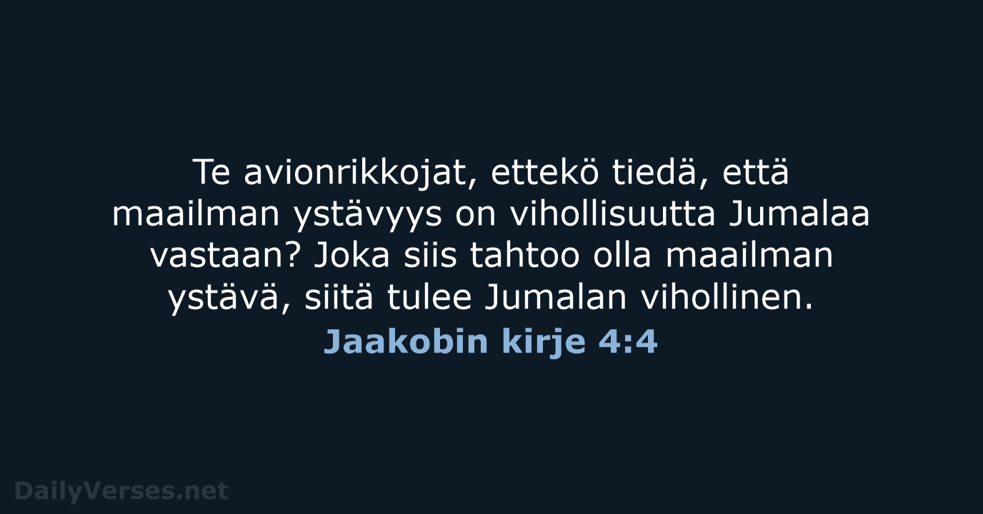 Jaakobin kirje 4:4 - KR38