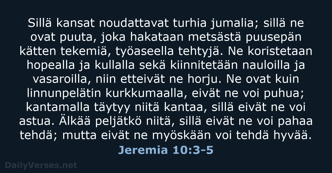 Jeremia 10:3-5 - KR38