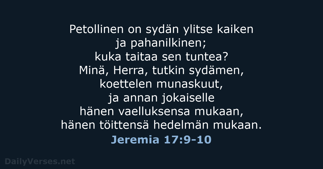 Jeremia 17:9-10 - KR38