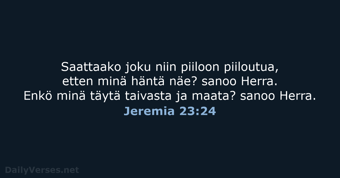 Jeremia 23:24 - KR38