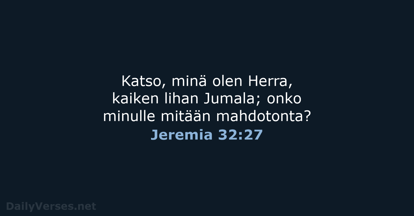 Jeremia 32:27 - KR38