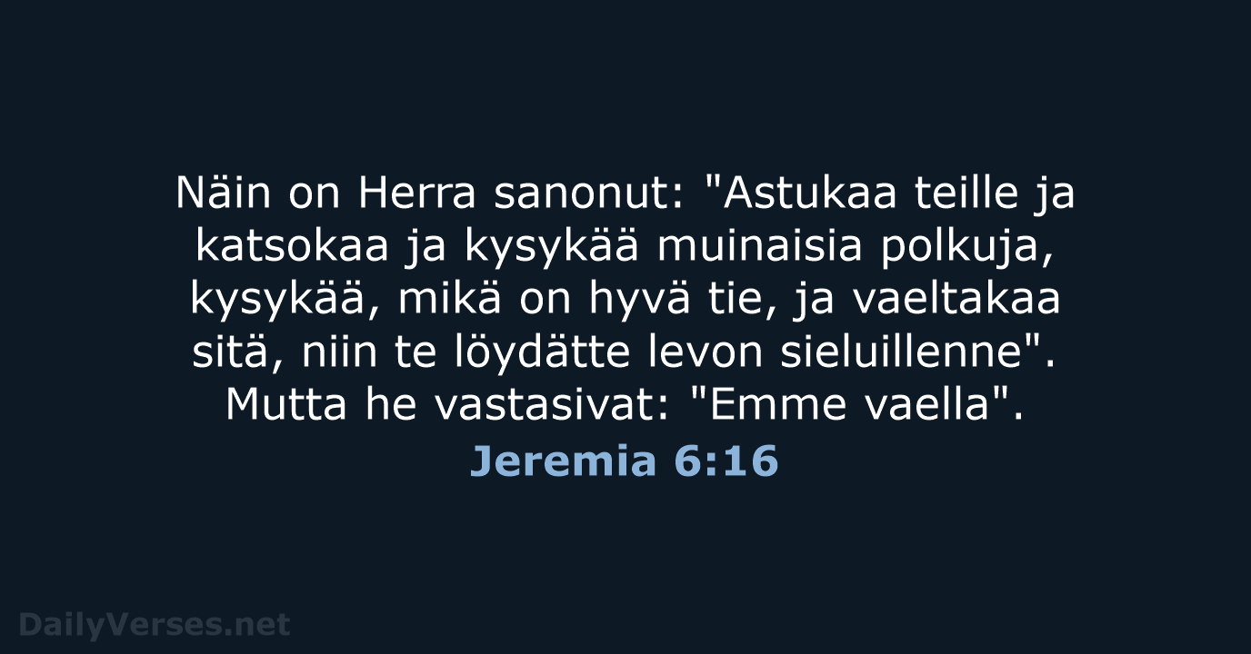 Jeremia 6:16 - KR38