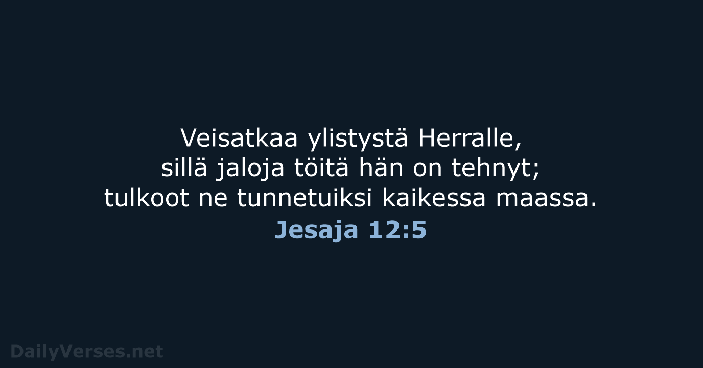 Jesaja 12:5 - KR38