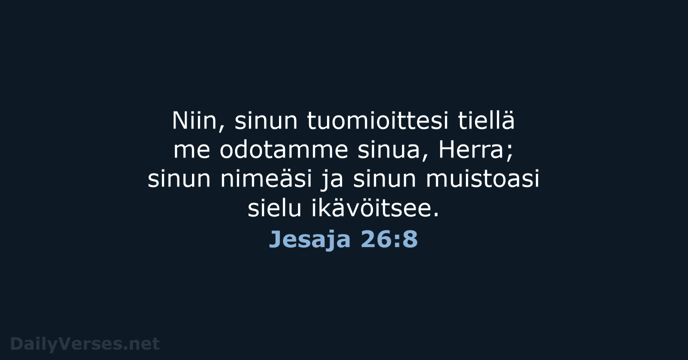 Jesaja 26:8 - KR38