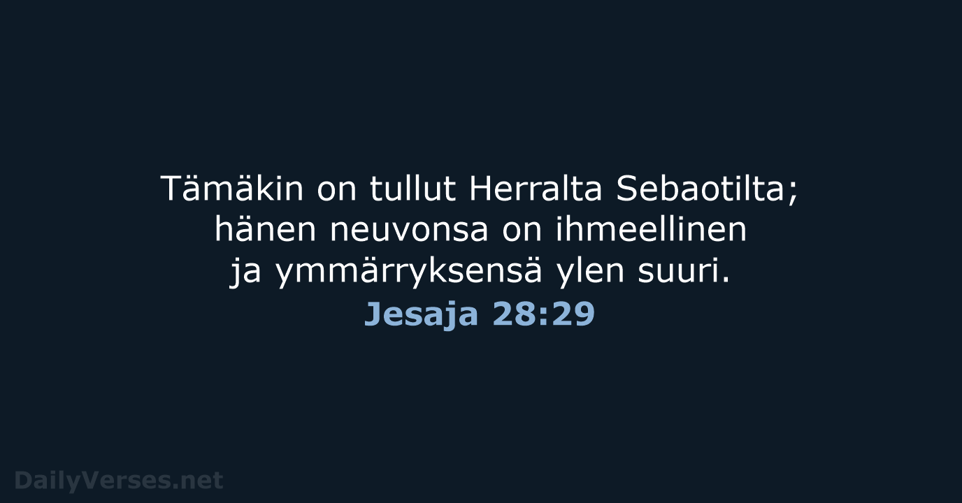 Jesaja 28:29 - KR38