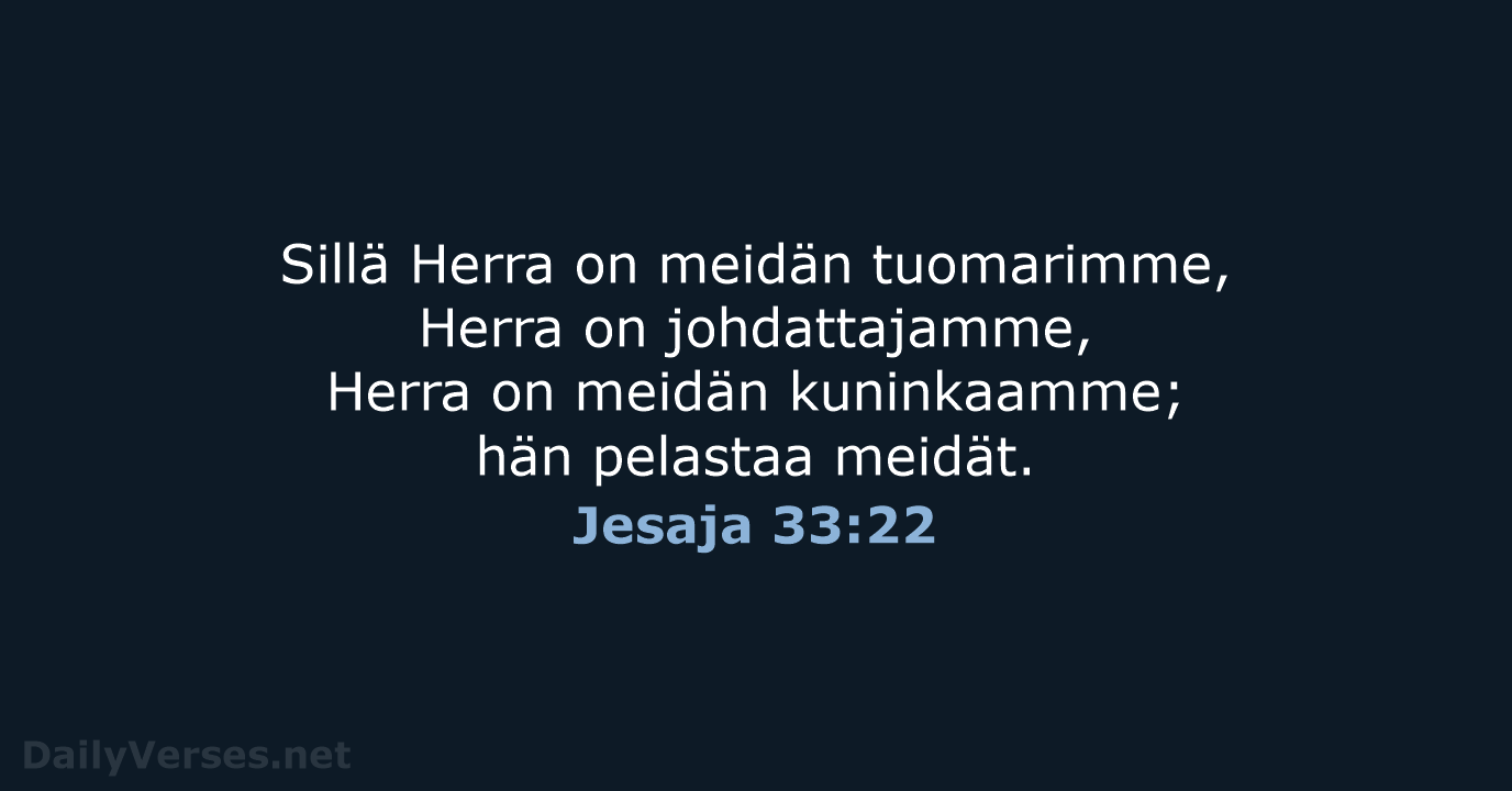 Jesaja 33:22 - KR38