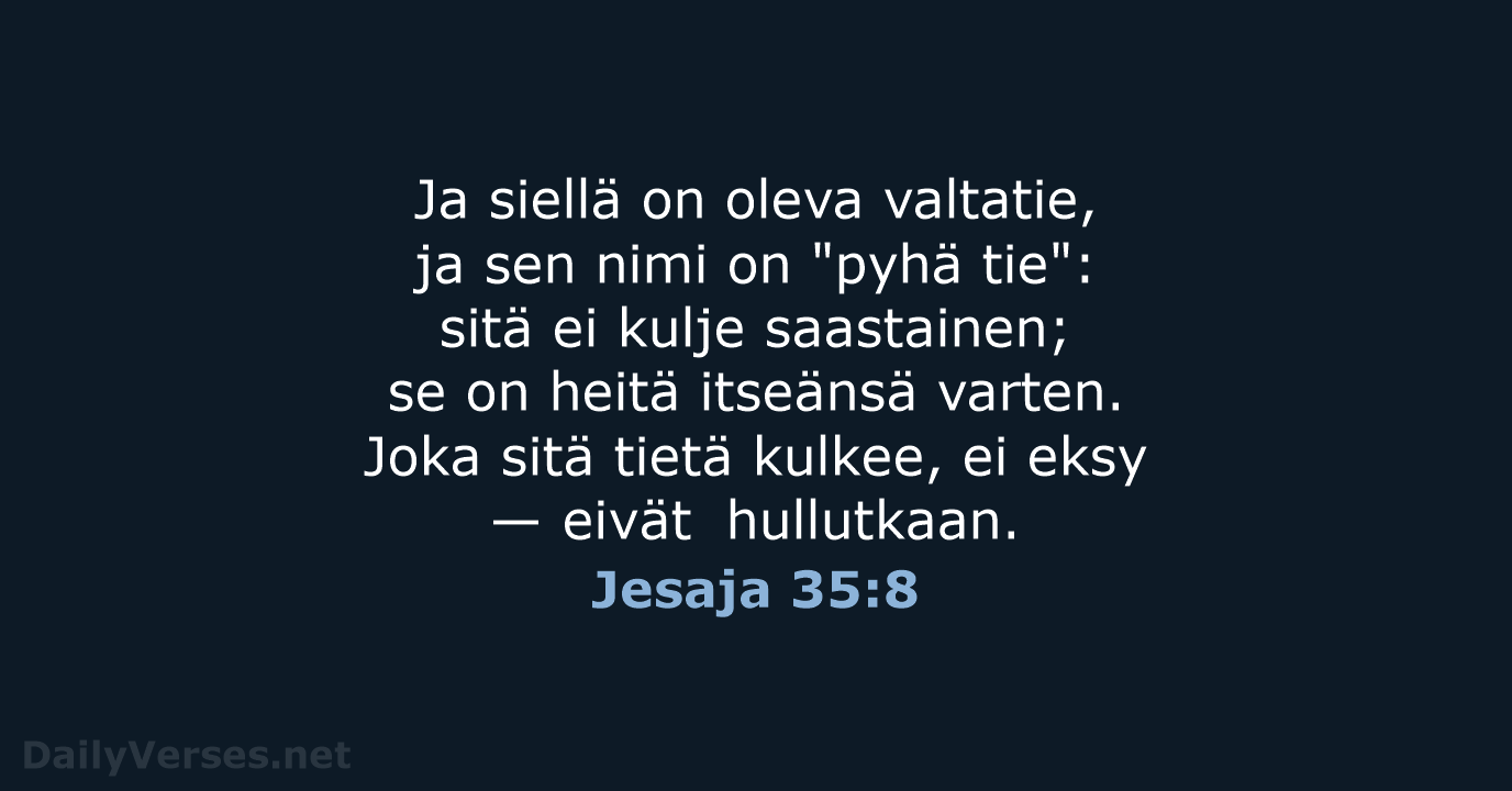 Jesaja 35:8 - KR38