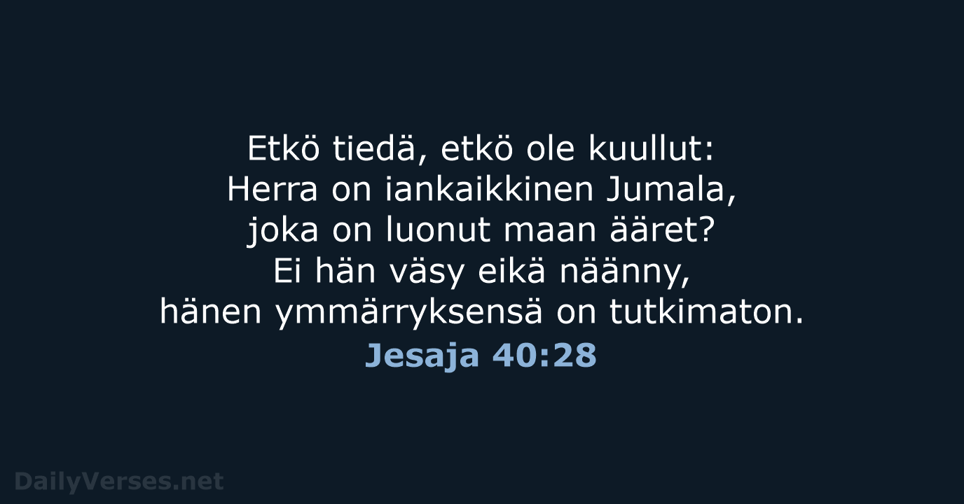 Jesaja 40:28 - KR38