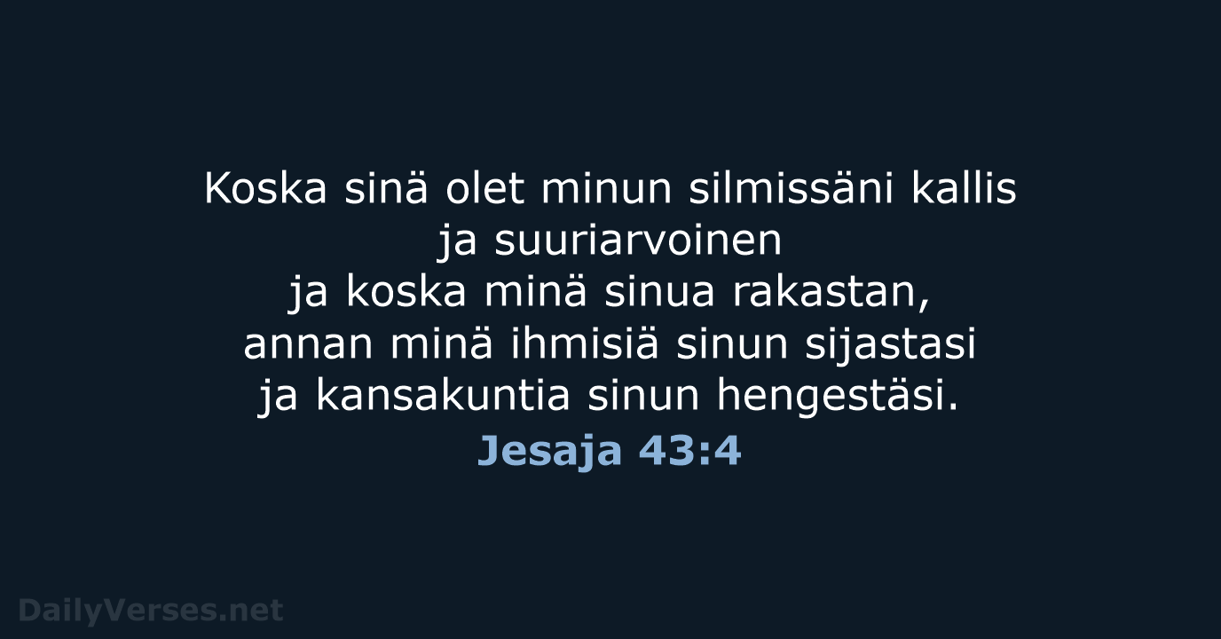 Jesaja 43:4 - KR38