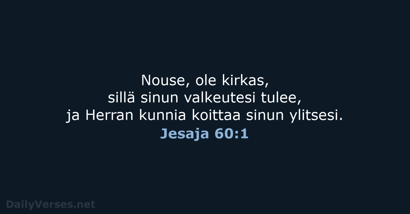 Jesaja 60:1 - KR38