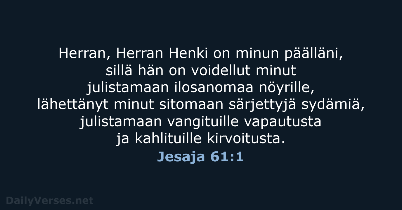 Jesaja 61:1 - KR38