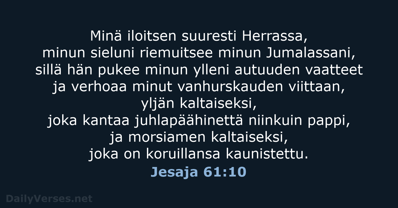 Jesaja 61:10 - KR38