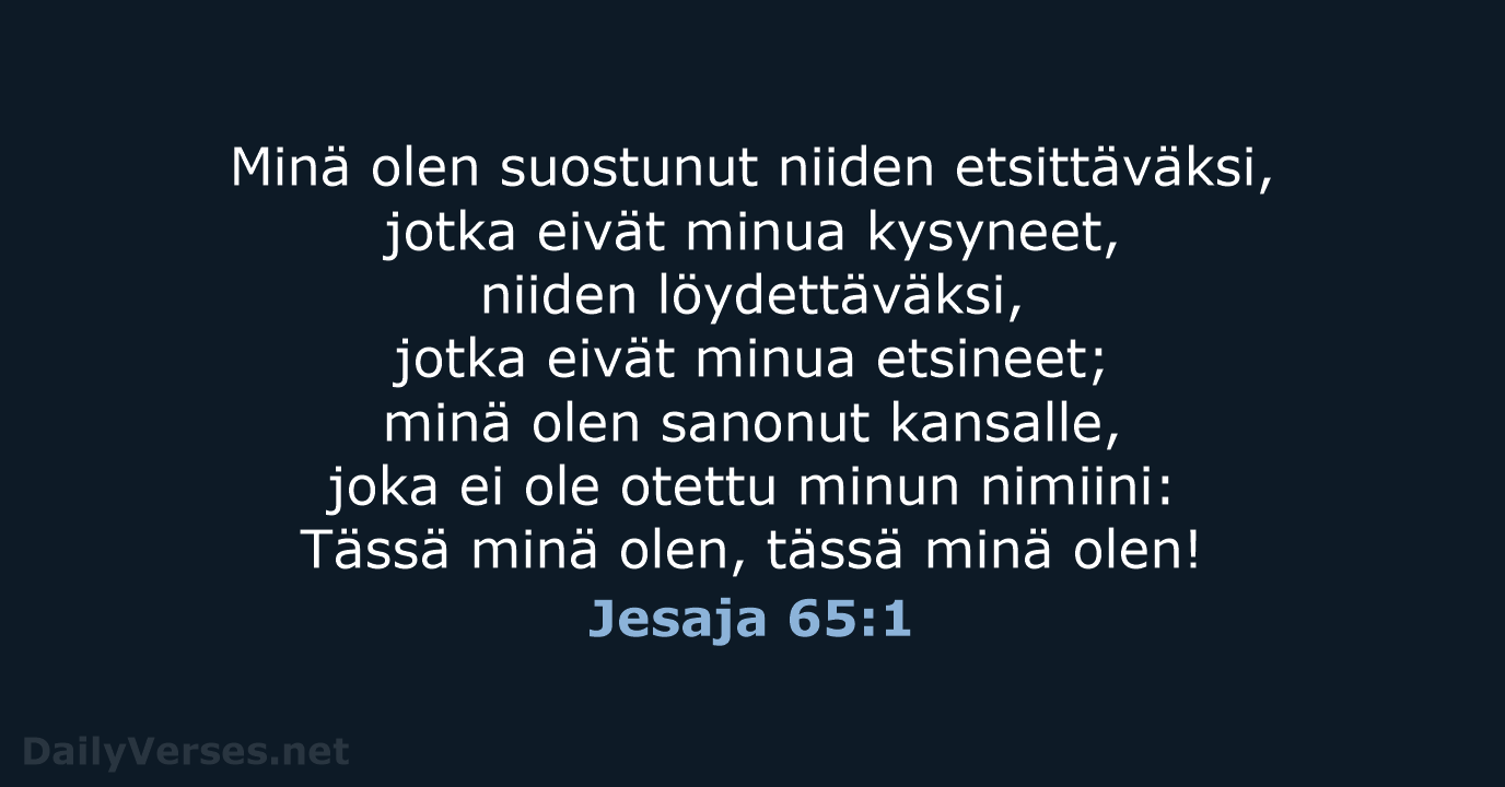 Jesaja 65:1 - KR38